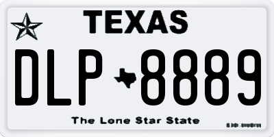 TX license plate DLP8889