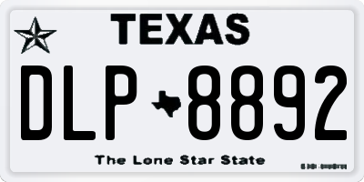TX license plate DLP8892