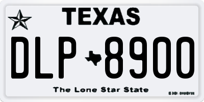 TX license plate DLP8900