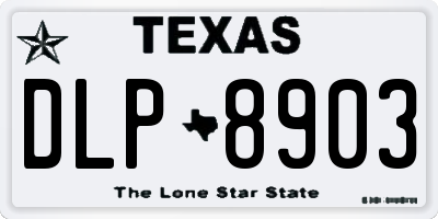 TX license plate DLP8903