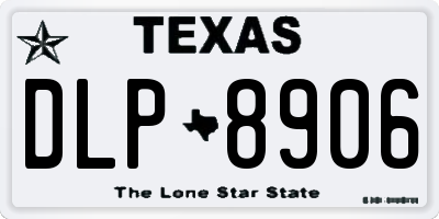 TX license plate DLP8906