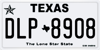 TX license plate DLP8908