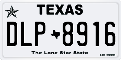 TX license plate DLP8916
