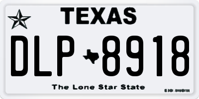 TX license plate DLP8918