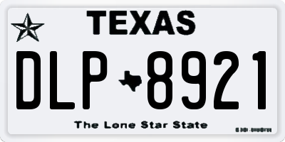TX license plate DLP8921