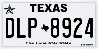 TX license plate DLP8924