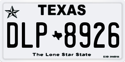 TX license plate DLP8926