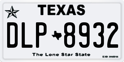 TX license plate DLP8932