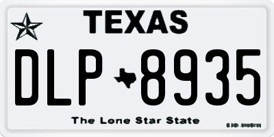 TX license plate DLP8935