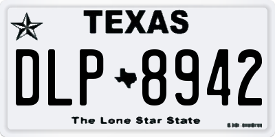 TX license plate DLP8942
