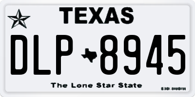 TX license plate DLP8945