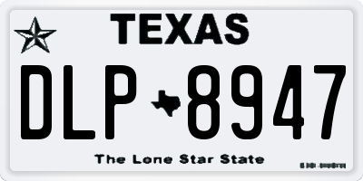 TX license plate DLP8947
