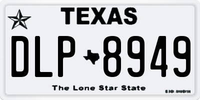 TX license plate DLP8949