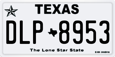TX license plate DLP8953