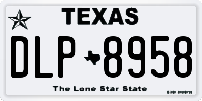 TX license plate DLP8958