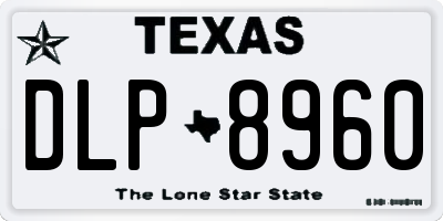 TX license plate DLP8960