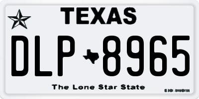 TX license plate DLP8965