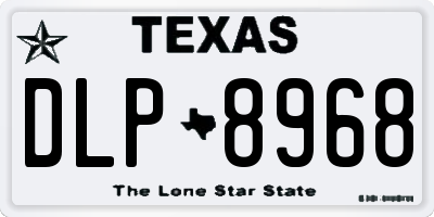 TX license plate DLP8968