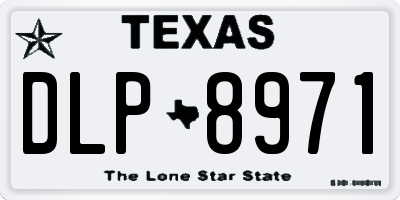 TX license plate DLP8971