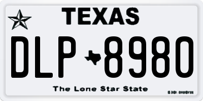 TX license plate DLP8980