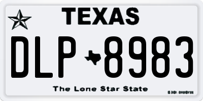 TX license plate DLP8983