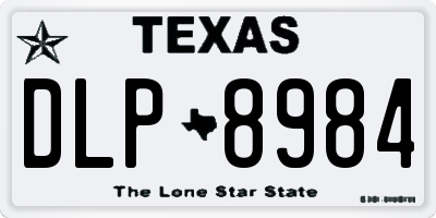 TX license plate DLP8984
