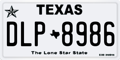 TX license plate DLP8986