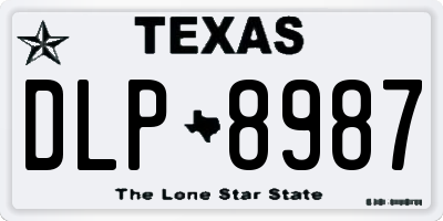 TX license plate DLP8987