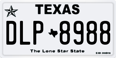 TX license plate DLP8988