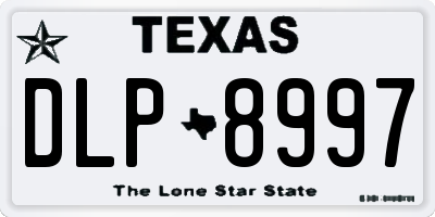 TX license plate DLP8997
