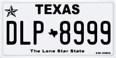 TX license plate DLP8999