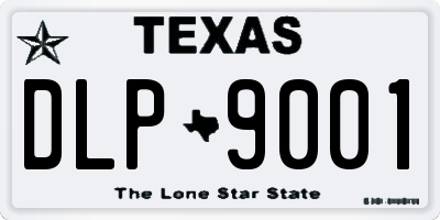 TX license plate DLP9001