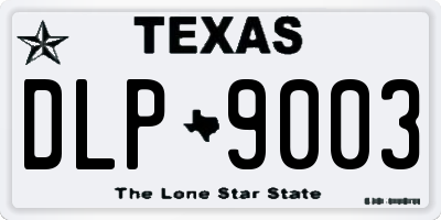 TX license plate DLP9003