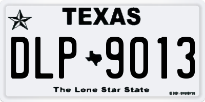 TX license plate DLP9013