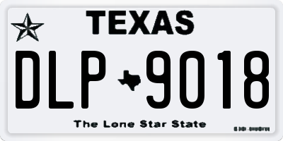 TX license plate DLP9018