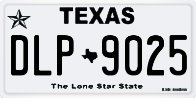 TX license plate DLP9025