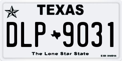 TX license plate DLP9031