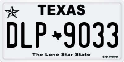 TX license plate DLP9033