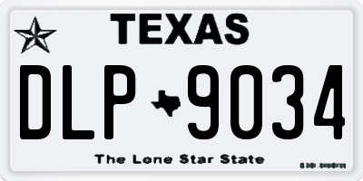 TX license plate DLP9034