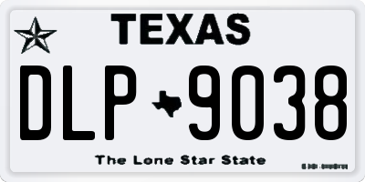 TX license plate DLP9038