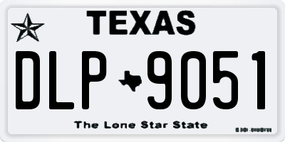 TX license plate DLP9051