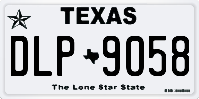 TX license plate DLP9058