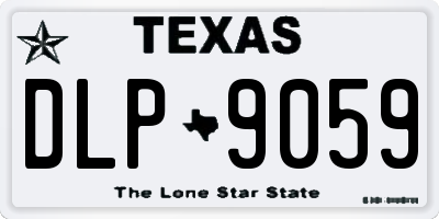 TX license plate DLP9059