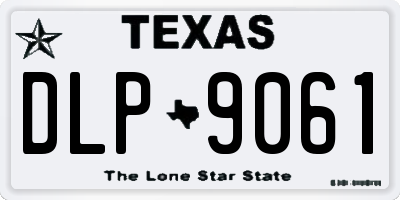 TX license plate DLP9061