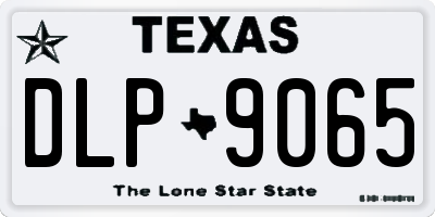 TX license plate DLP9065