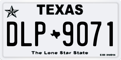TX license plate DLP9071