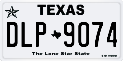 TX license plate DLP9074