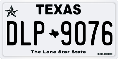 TX license plate DLP9076