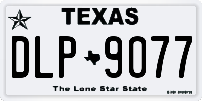 TX license plate DLP9077