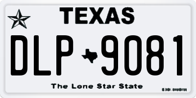 TX license plate DLP9081